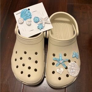 Ocean-Themed Shoe Charms (10 pcs, shoe not included)